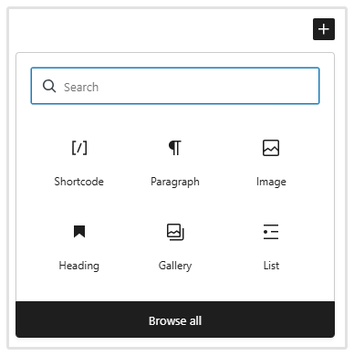 Browse Blocks WordPress